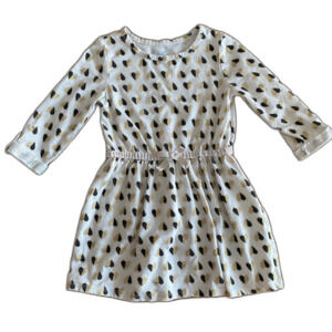 Cat & Jack Black & Gold Heart Print Tunic/Dress Girls' 4T